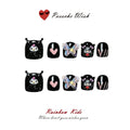 Shadow Sweet: Kuromi & Iridescent Butterfly Kids Nails