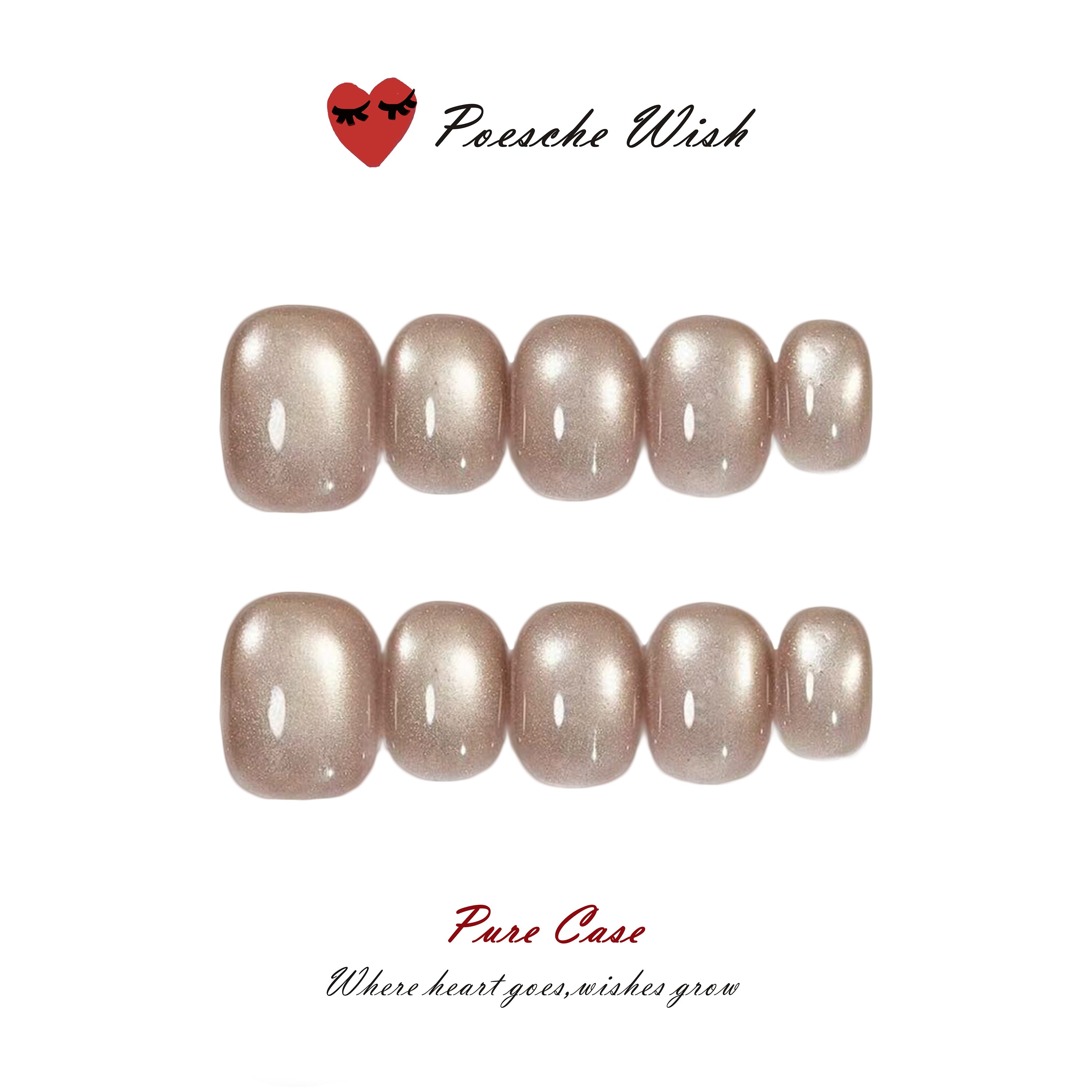 Rosé Radiance: Champagne Pink Cat-Eye Ombre Nails