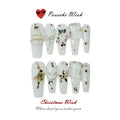 Christmas Wish: Frozen Palace Translucent White & Ice-Cube Gem Nails