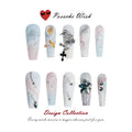 Celestial Jellyfish: Pastel Gradient & Silver Moon Press-On Nails
