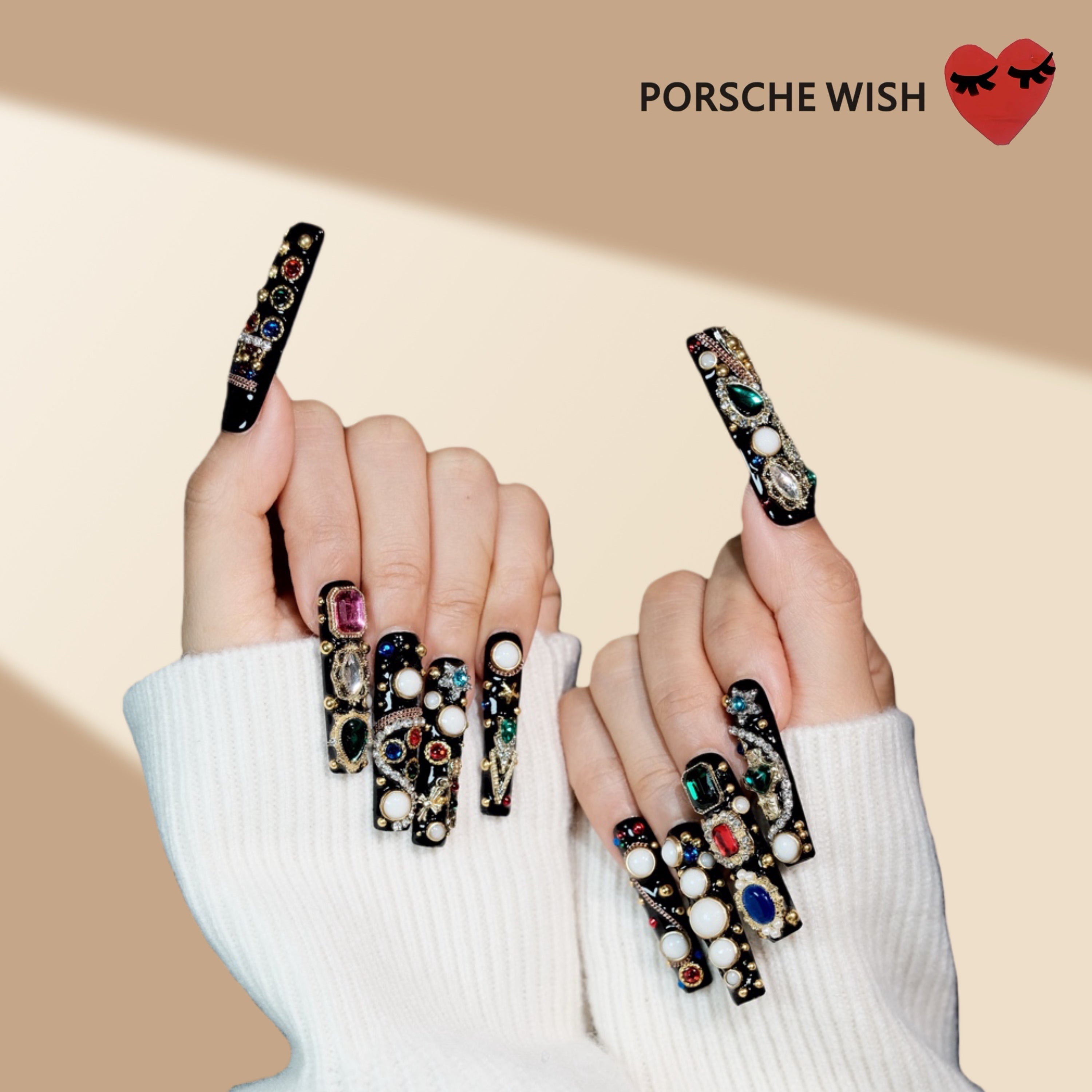 yal Noir: Baroque Jewel & Pearl Nails