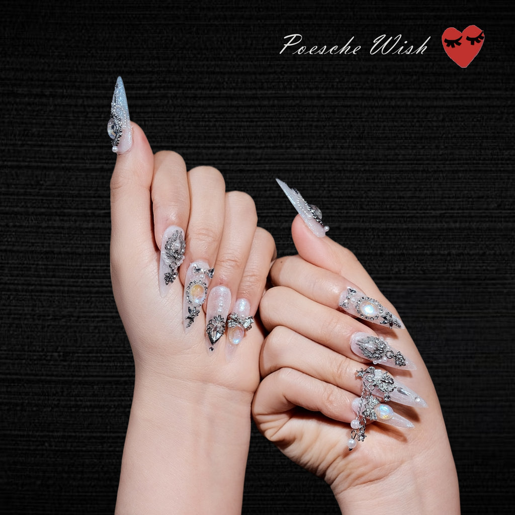 Panda & Kitty Monochrome: Sweet & Cool Kids Press-On Nails