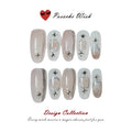Silver Ripple: Liquid Metal & Nude Gradient Nails