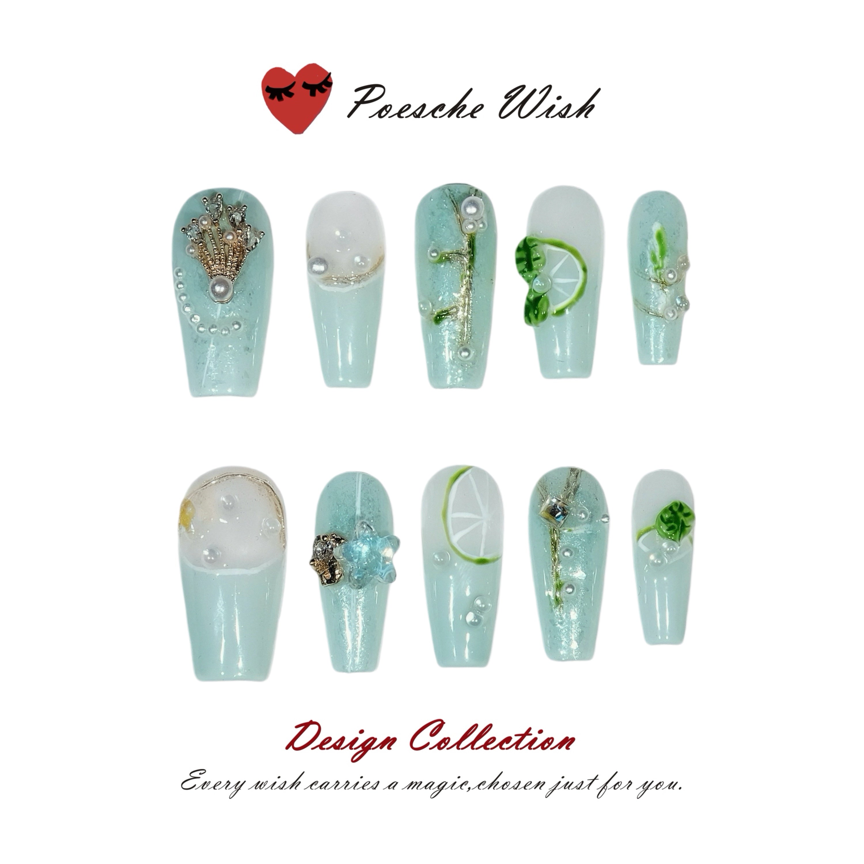 Lime Sorbet: Coastal Breeze & Citrus Pearl Nails