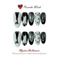 Mystic Halloween: Noir Masquerade Red & Black Jeweled Nails with Galaxy Shimmer