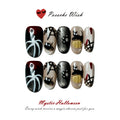 Mystic Halloween: Whimsical Black Cat & 3D Spiderweb Cat-Eye Art Nails